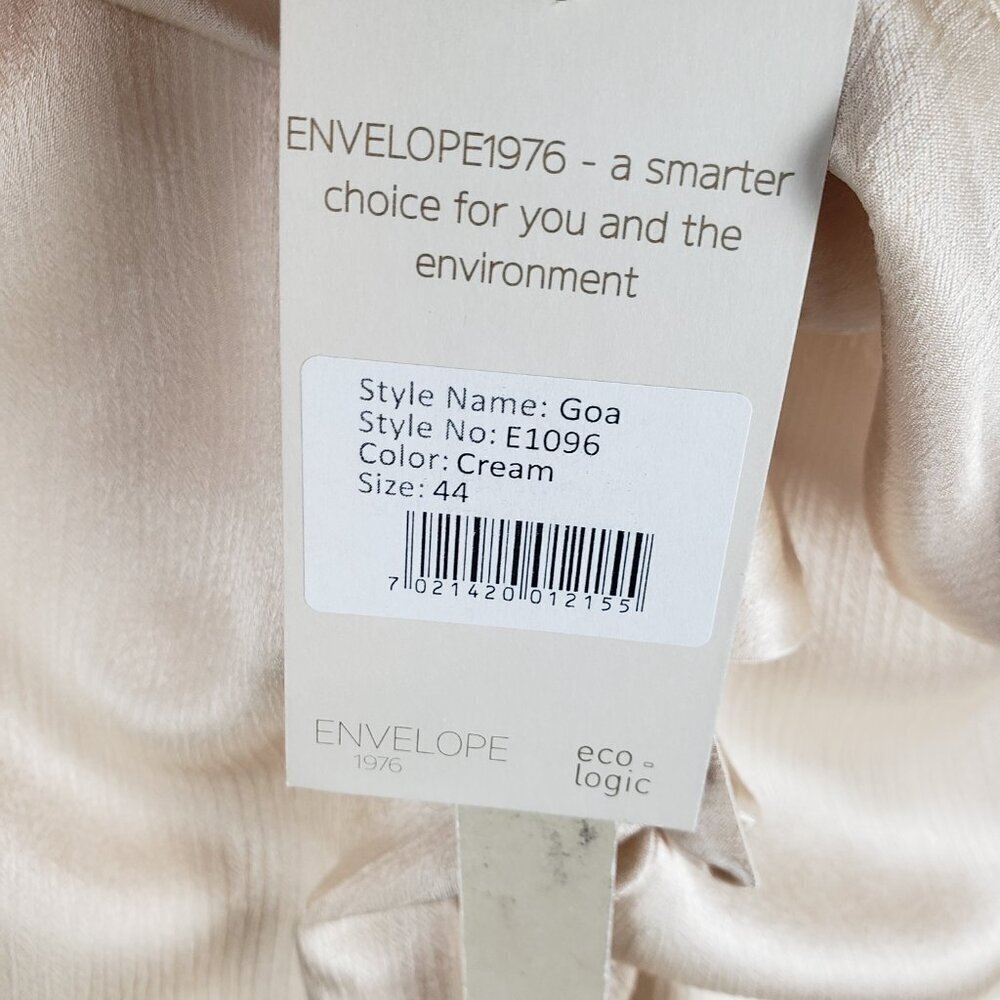 Envelope1976 Net-a-Porter Goa Pants NWT Ivory Satin Trouser Button Ankle Size 44 - Picture 11 of 16